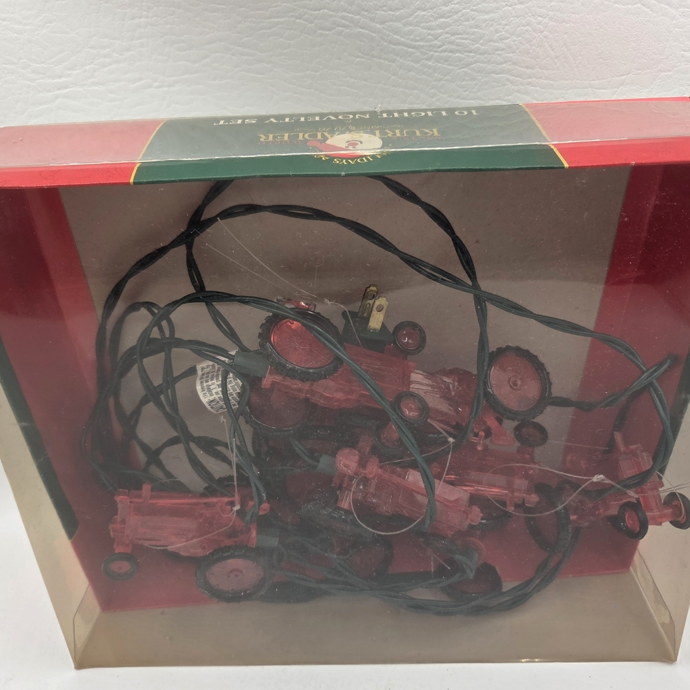 Kurt Adler Red Tractor Holiday String Lights